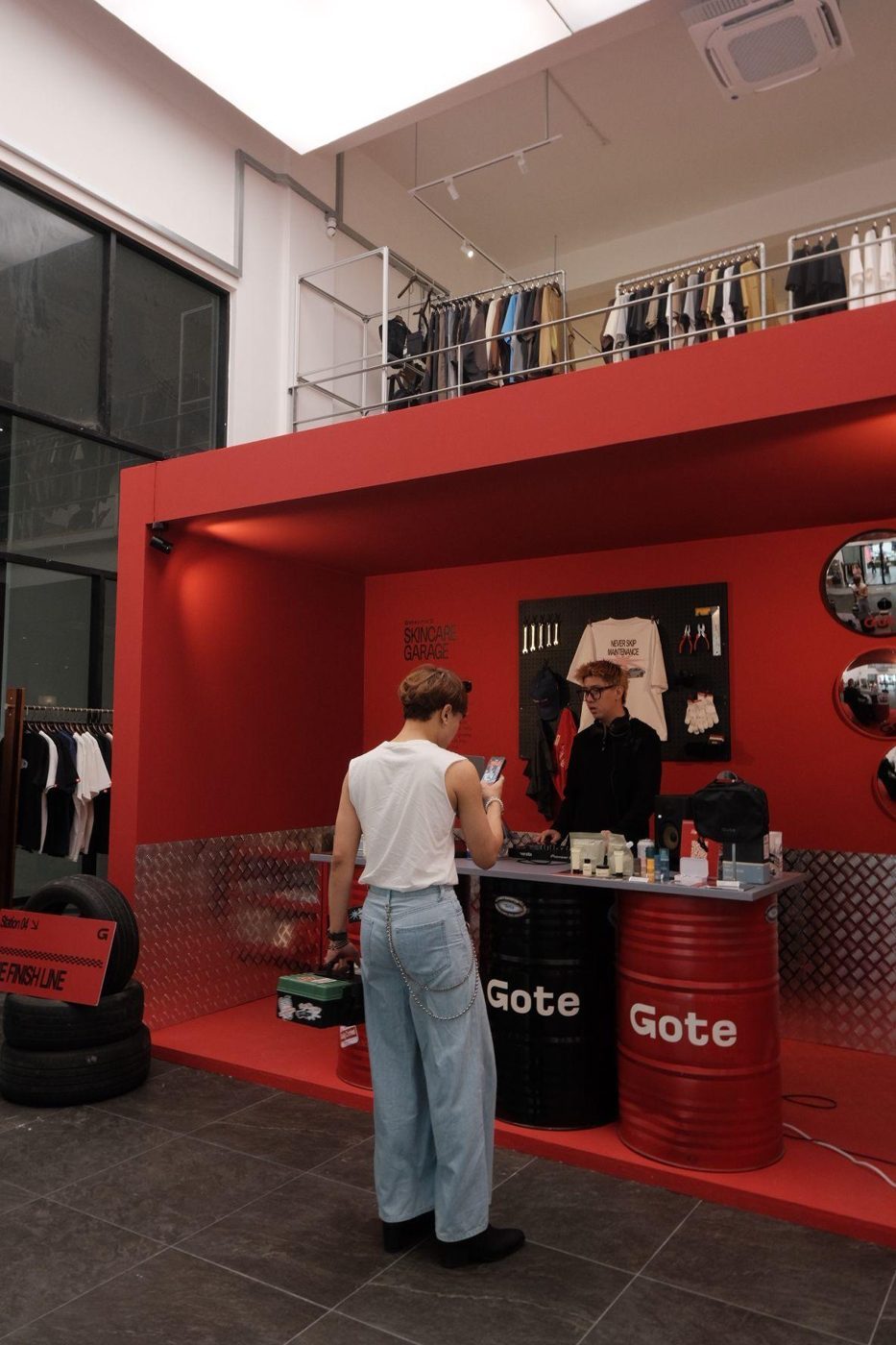 Skincare Garage pop up booth