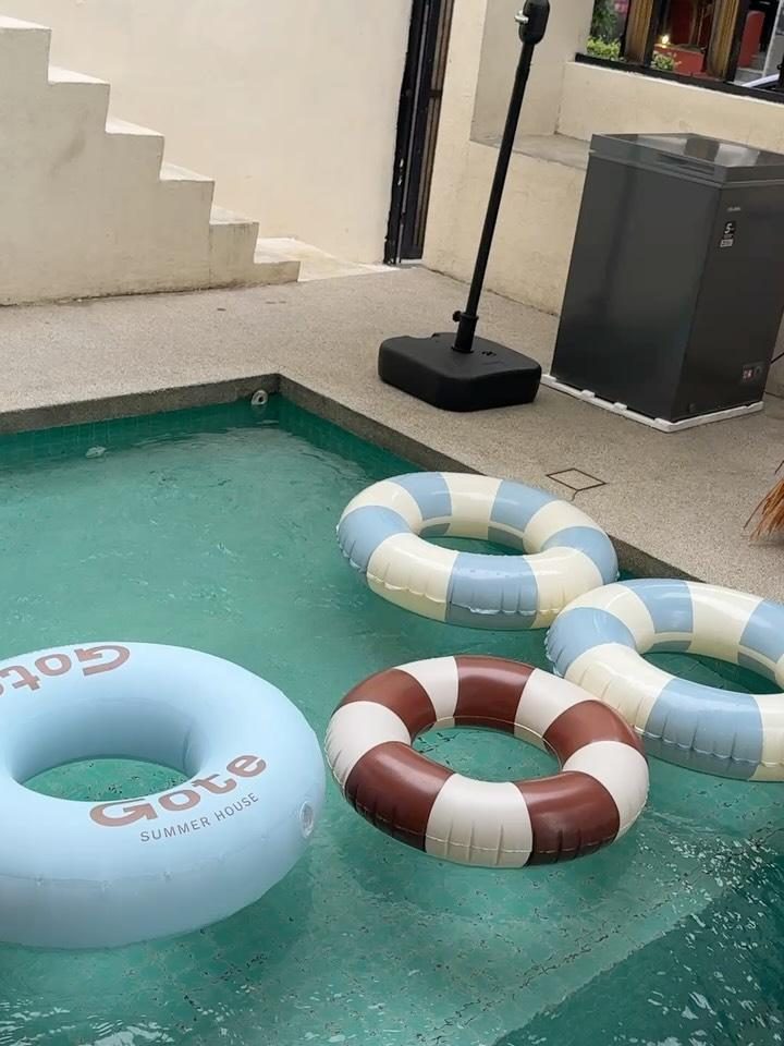 Pool floats at Summer House
